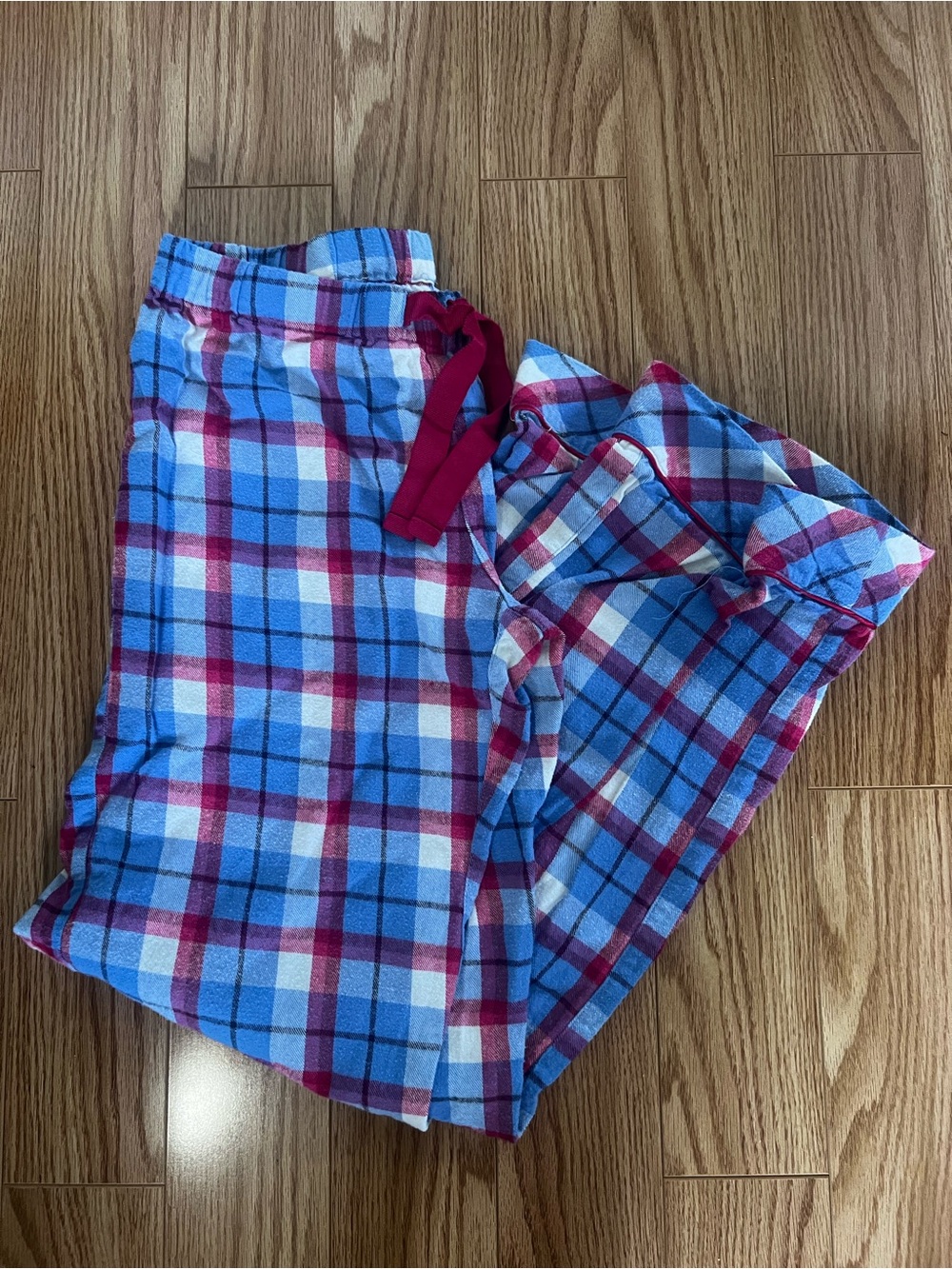 Joe Fresh Blue and Red Plaid Pajama Bottoms